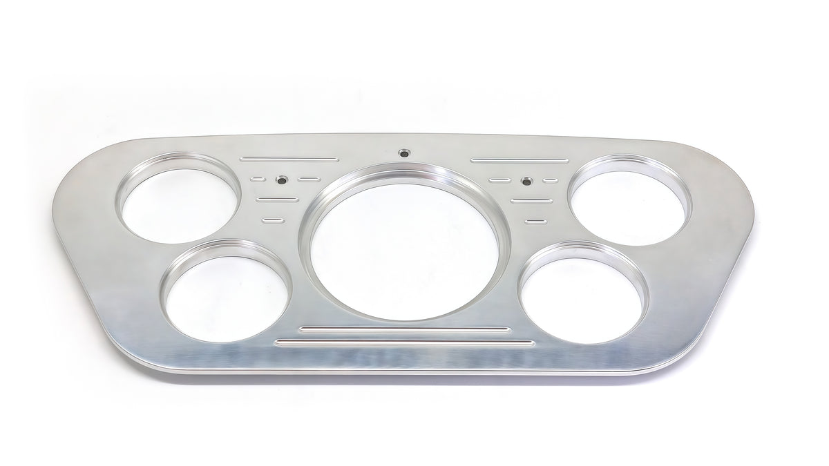 Aluminum 1937 Dodge 5 Holes Dash Gauge Panel Polished