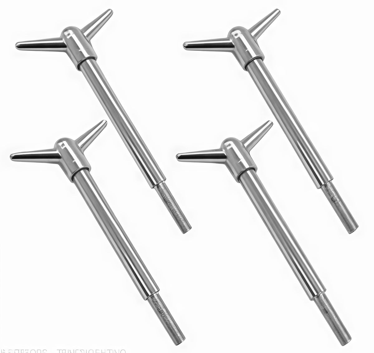 Steel Wing Nut For Valve Cover， 3.5＂ Long， Chrome， Set of 4