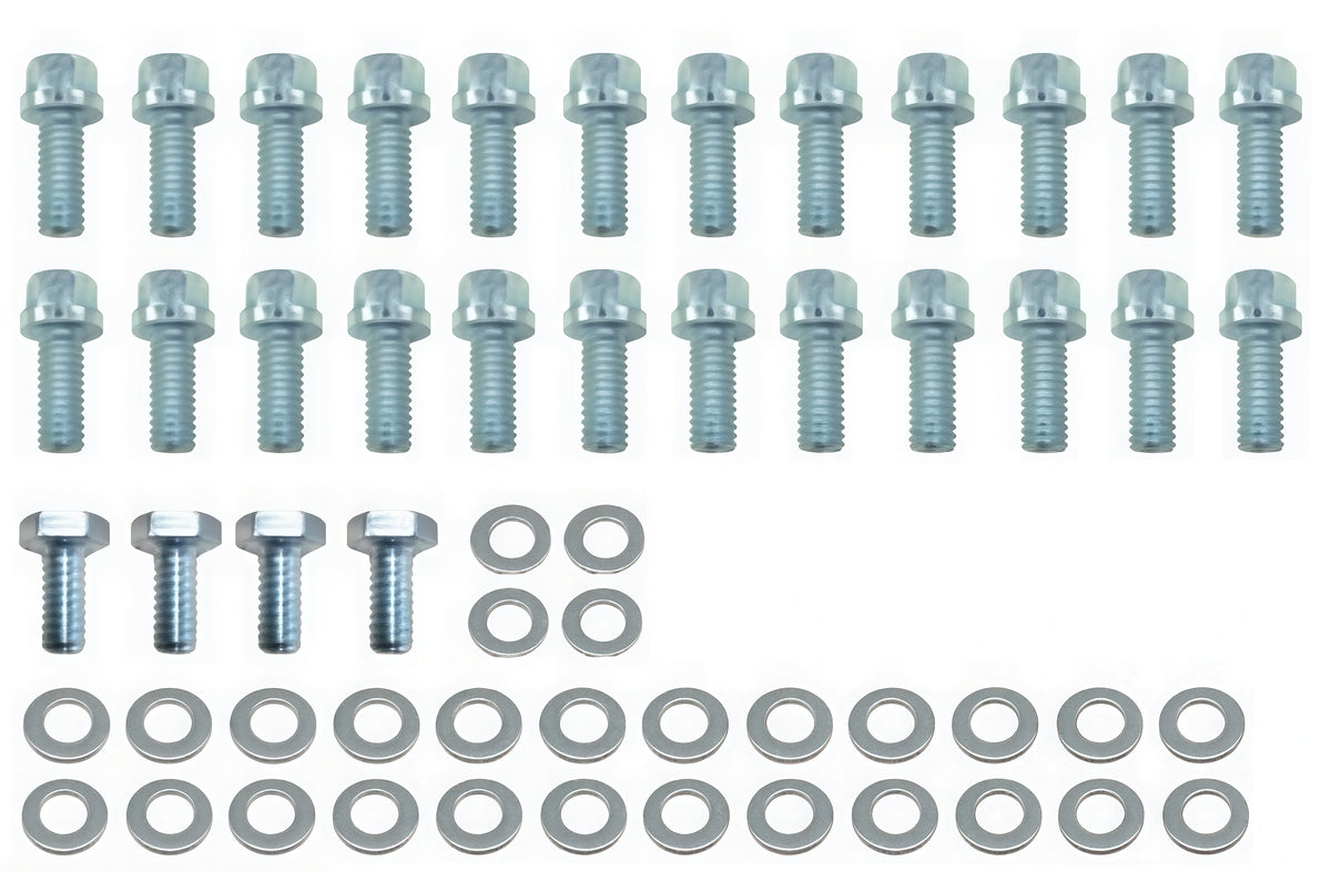 BBC Oil Pan Harware Kits， Hex Head Bolts 5/16“-18 x 1/2“ (24 Pcs) & 1/4“-20 x 1/2“ (4 Pcs)