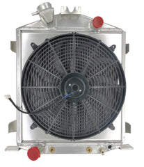 1932 Ford Street/Rat Rod Aluminum Radiator Shroud Fan Lo Boy Low Boy Chopped Ford Motor w/ Fan &  shroud