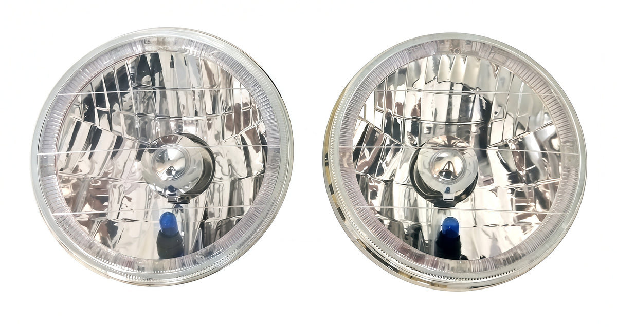 5-3/4＂ Clear Headlight H4 W/Color Halo