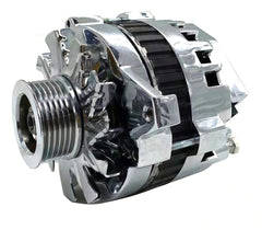 Universal Serpentine 130 Amp High Output Chrome Alternator