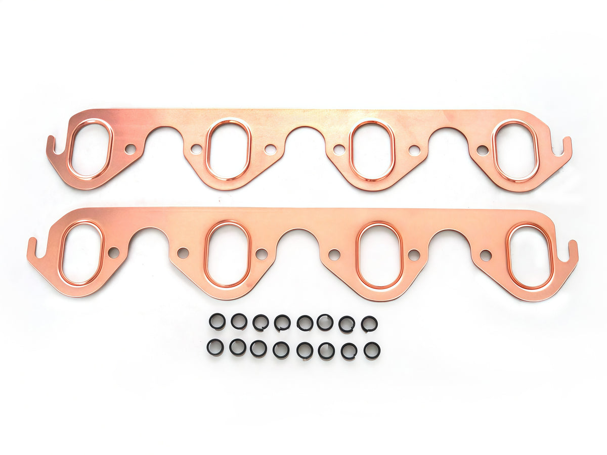 68-87 BBF 429-460 Copper Seal Exhaust Gasket， Rectangular Port 1.25“ X 2.08“