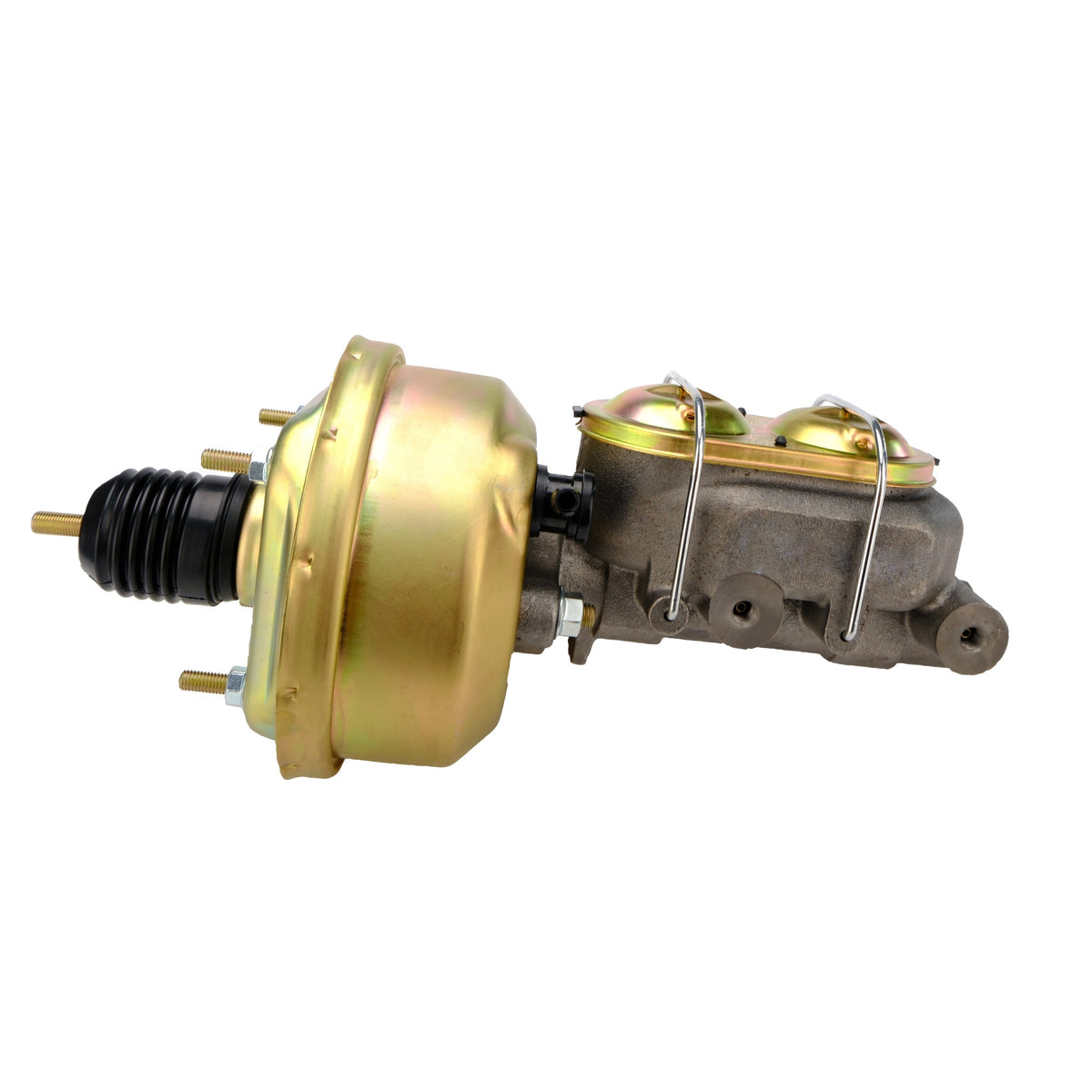 Universal Single 7 Inch Brake Booster Master Cylinders Combo,1-1/8 Inch Bore