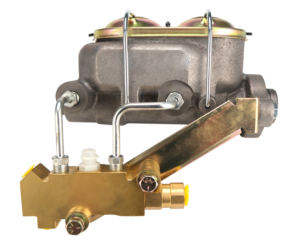 Universal Cast Iron 1“ Bore Master Cylinders Kit w/ Left Mount Disc/ Drum Proportioning Valves