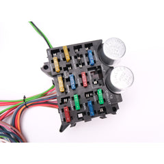 12 Circuit New Style XL Wire Braided Shield Universal Wire Harness 14 Fuse 12V