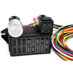 8 Circuit Basic Wire Harness Fuse Box Street Hot Rat Rod Wiring Car Truck 12V