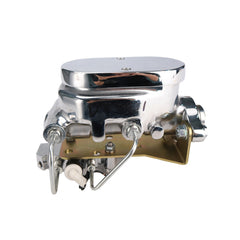Universal Chrome Flat Top Master Cylinders w/ Bottom Mount Disc/Disc Proportioning Valves