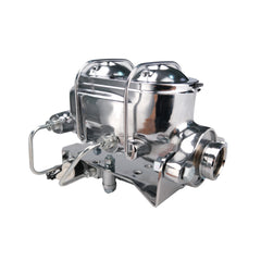 Universal Chrome Dual Bail Master Cylinders w/ Bottom Mount Disc/Disc Proportioning Valves