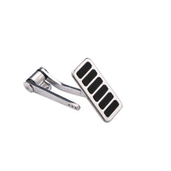 Aluminum Gas Pedal Pad w/ Steel Arm 6 Rubber Inserts， Polished