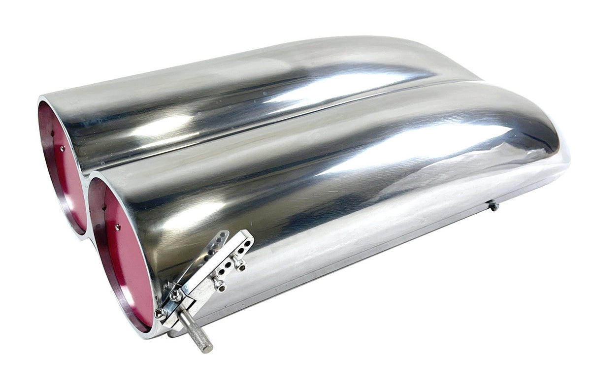 Aluminum Shotgun Double Barrel Intake Hood Scoop Smooth Dual Carb Setup