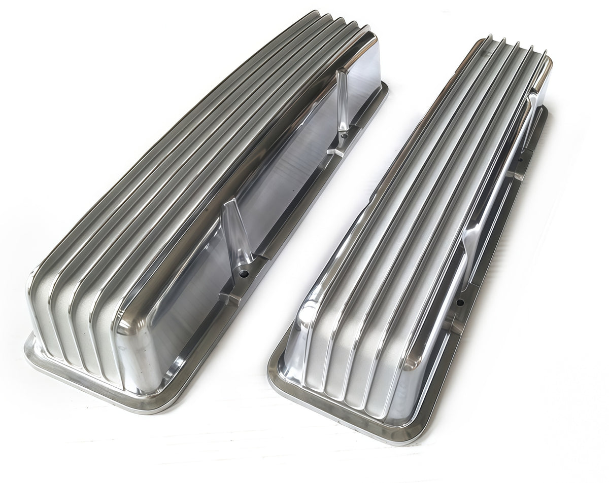 Tall/Short Aluminum Finned Valve Cover 1958-86 SBC With Hole/Without Hole
