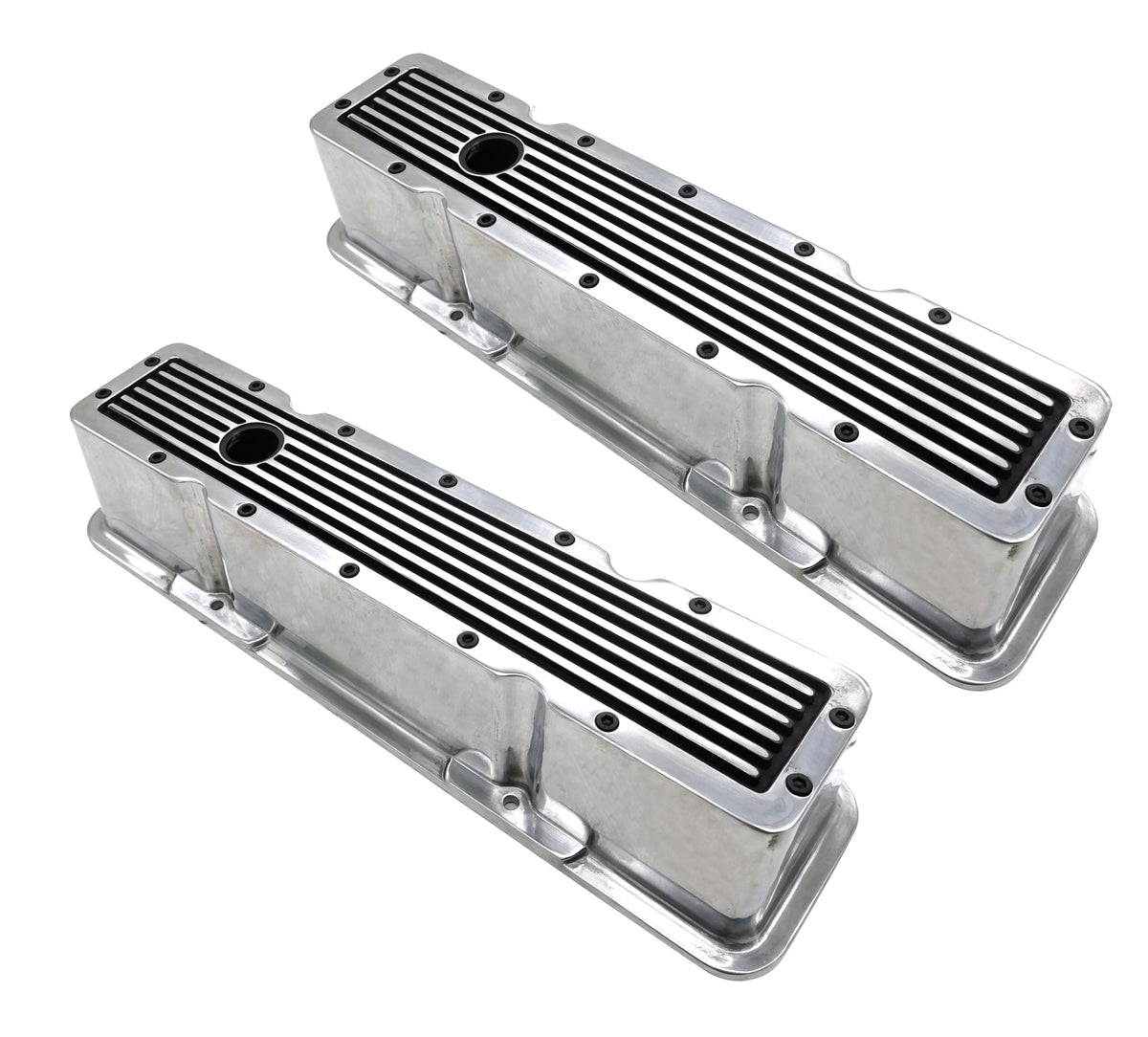 Tall Aluminum Ribbed Valve Cover 1958-86 SBC 283-350