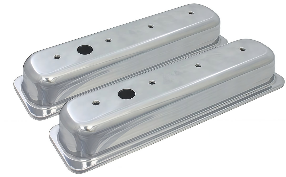 Tall/Short Aluminum Smooth Vlave Cover 1987-97 SBC 305-350 Center Bolt w/ Hole