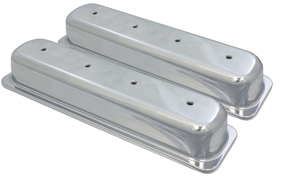 Tall/Short Aluminum Smooth Vlave Cover 1987-97 SBC 305-350 Center Bolt w/o Hole