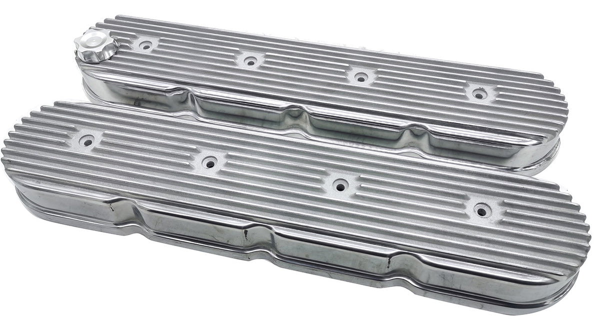 LS Cast Aluminum Tall Vintage Series Finned Valve Cover