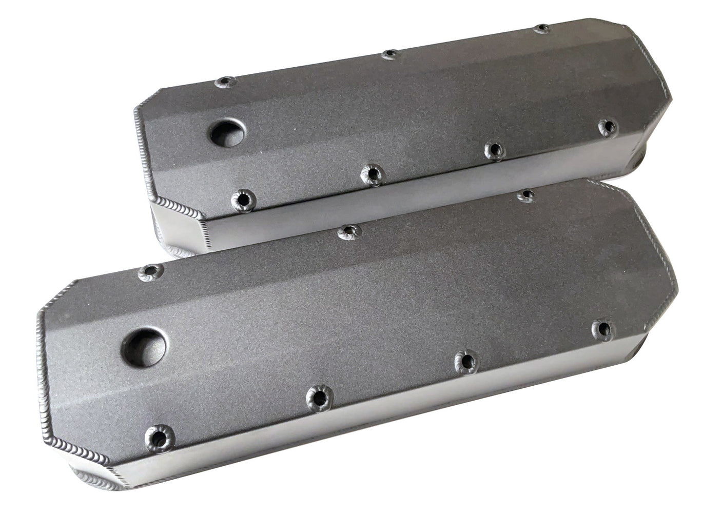 Chrome Recessed Corner Valve Covers For Big Block Chevy – Fits Corvette W/ Power Brakes