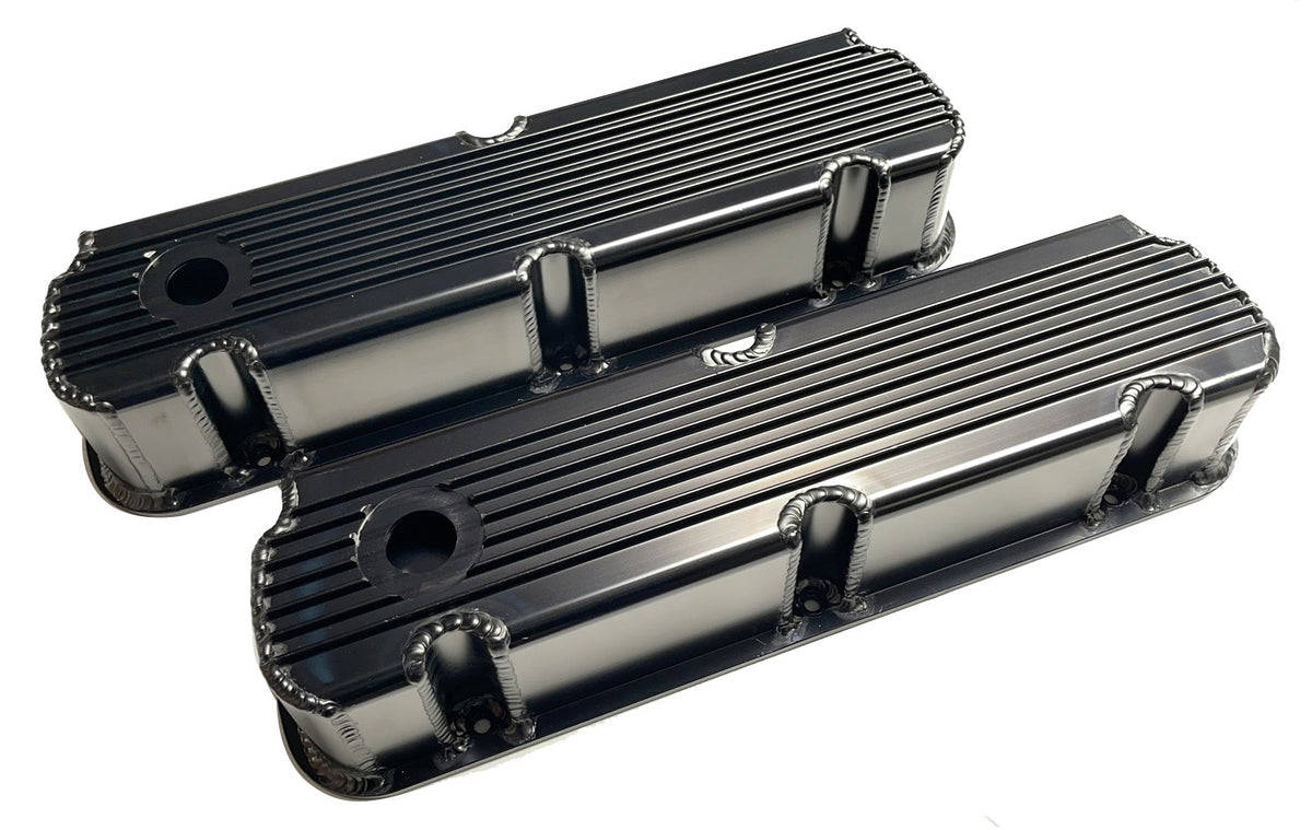 SBF Fabricated Tall Aluminum Finned Valve Cover With Hole/Without Hole