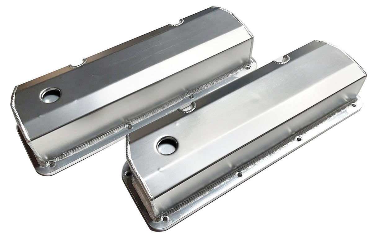 Ford 351C Fabricated Aluminum Vaulted Valve Cover Short Bolts With Hole/Without Hole