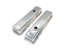 1958-86 Small Block Chevy 283-400 Tall/Short Steel Unbaffled Valve Cover， Chrome