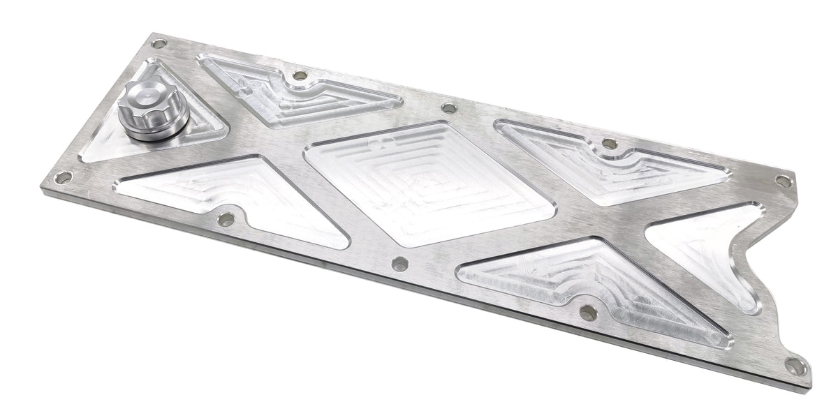 GM LS1 / LS6 Trussed Aluminum Engine Valley Cover Oil Fill w/ Gasket