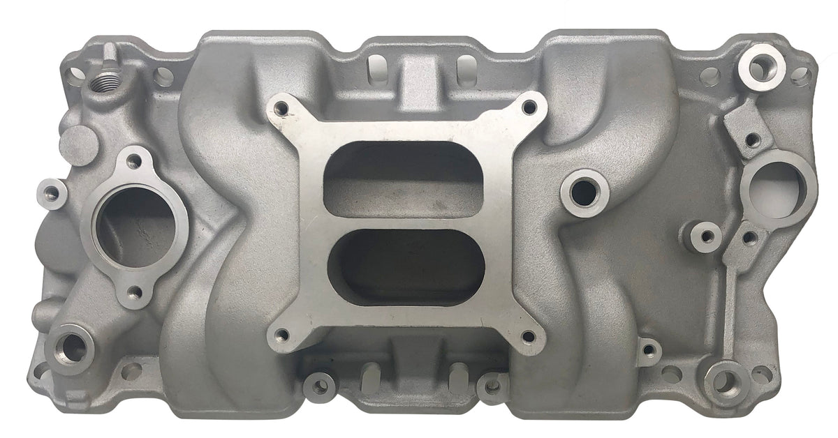 1957-95 Chevy SBC 350 Qualifier Dual Plane Non-Egr Intake Manifold， 1500-6500 RPM