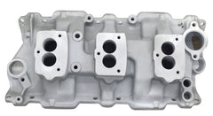 1957-95 Chevy SBC 262-400 c.i.d. 3x2 3-Bolt Carb Dual Plane Intake Manifold， Idle-5500 RPM