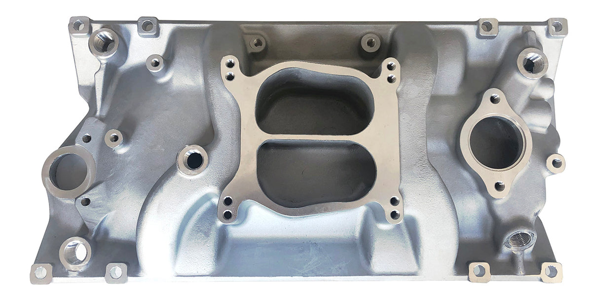 1996-Up Chevy SBC 350 Holeshot Vortec Dual Plane Intake Manifold， Idle-5500 RPM