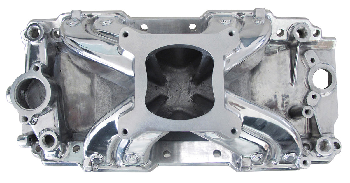 1965-90 Chevy BBC 454 Shootout Oval Port High Rise Non-Erg Single Plane Intake Manifold，3000-7500 RPM