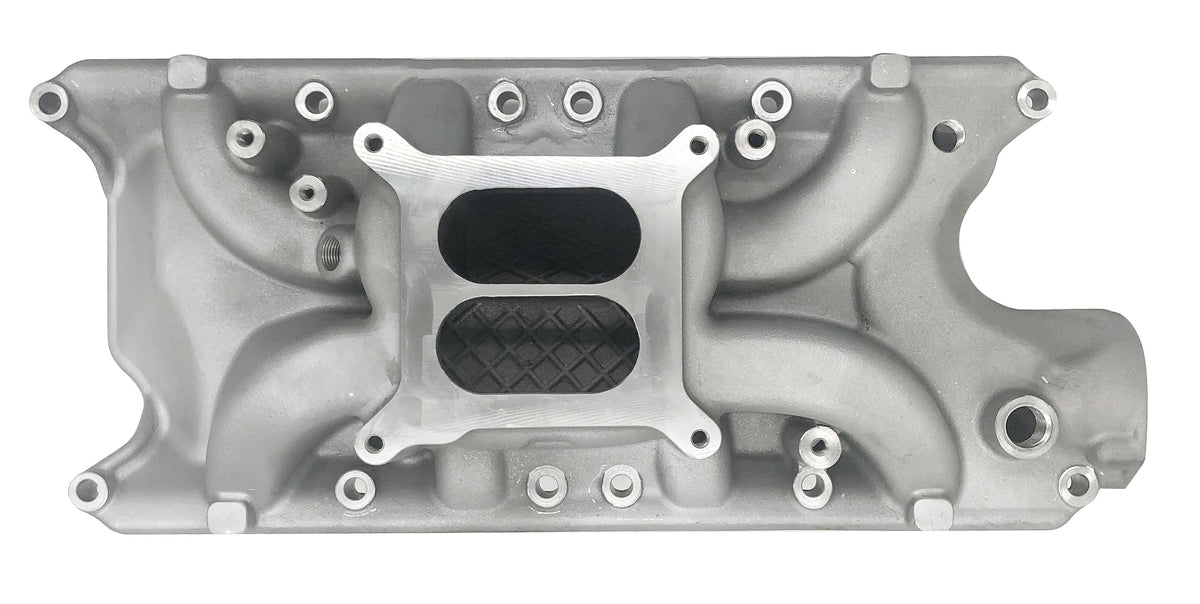 Ford SB 260-302W Square Bore Non-Erg Dual Plane Intake Manifold， Idle to 6000 RPM