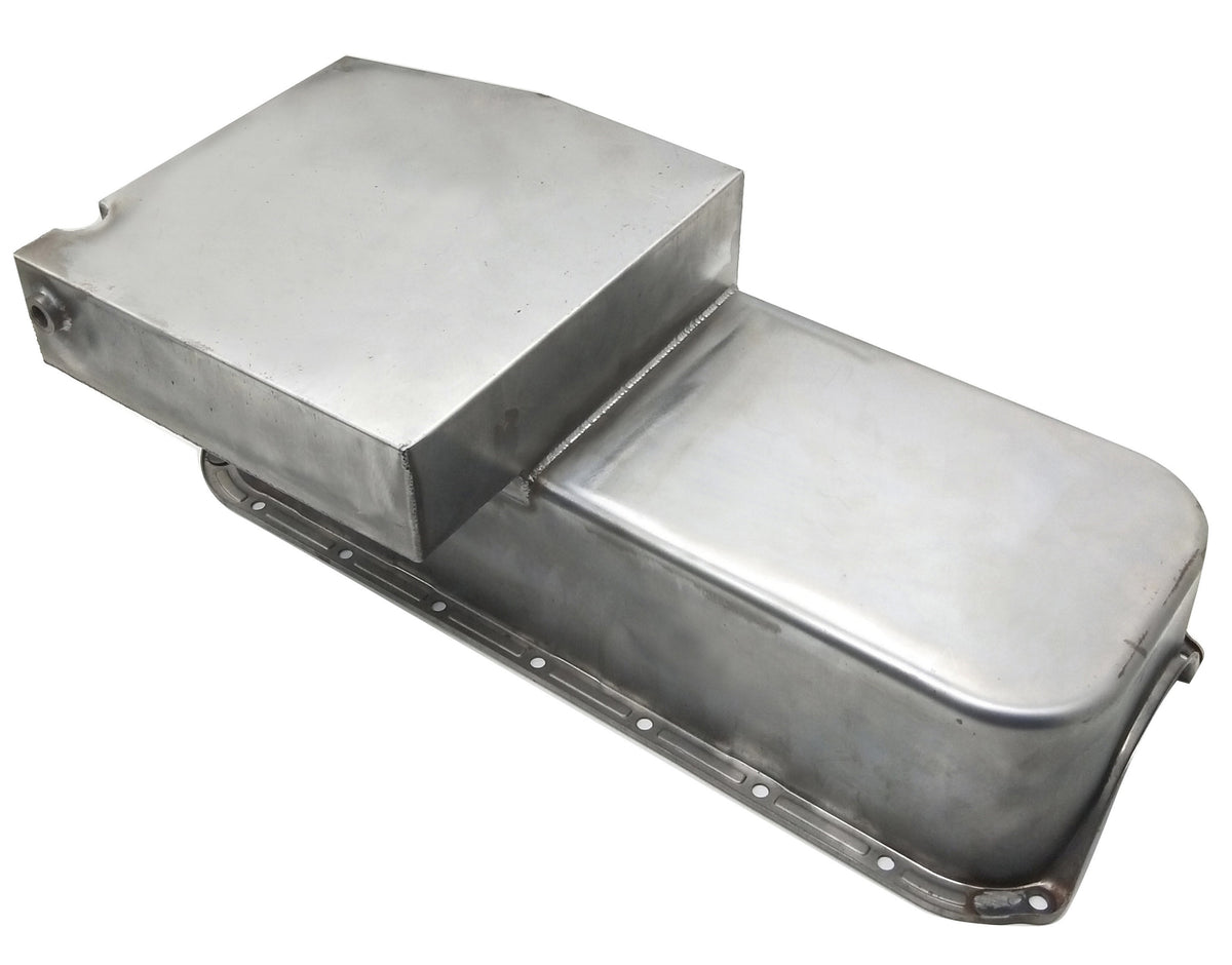 Steel 1958-79 SBC Chevy 283-350 Circle Track Oil Pan w/ Oil Inspection Plug