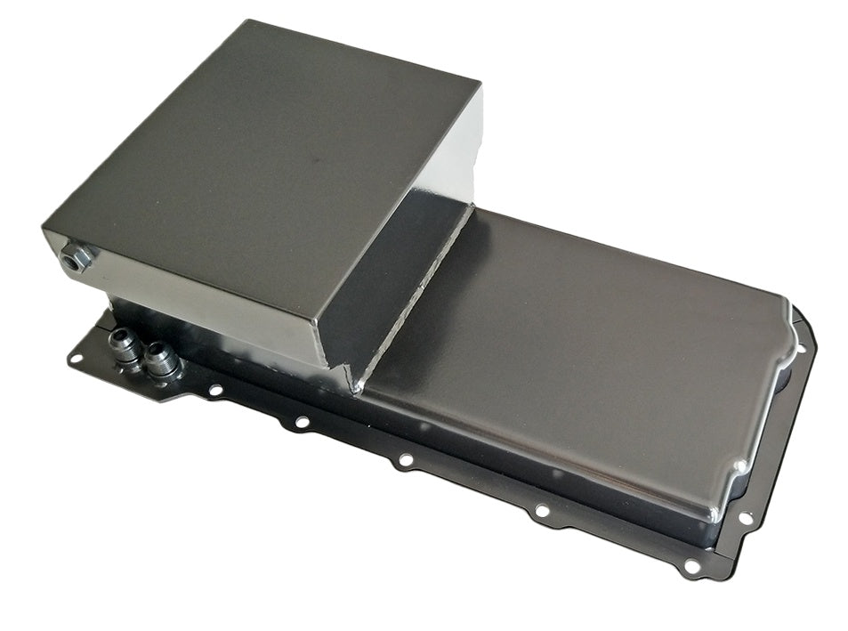 Steel GM LS Oil Pan， 7 Quart， -10AN  Fitting