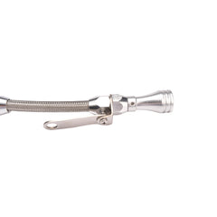Engine Oil Pan Dipstick 1955-79 Small Block Chevy Aluminum Handle w/ Stainess Steel Braided Hose， 20-1/8＂