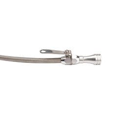 Engine Oil Pan Dipstick Small Block Ford 260-302 Aluminum Handle w/ Stainess Steel Braided Hose