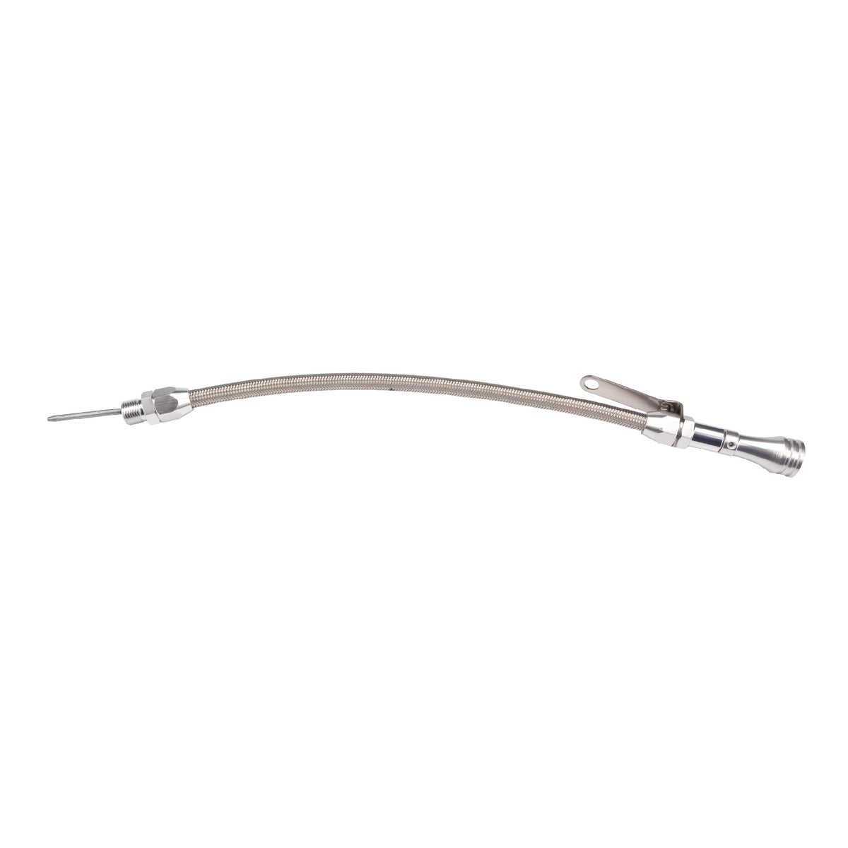 Engine Oil Pan Dipstick Ford 289-351W and 429-460  w/ Stainess Steel Braided Hose Screw-In Style