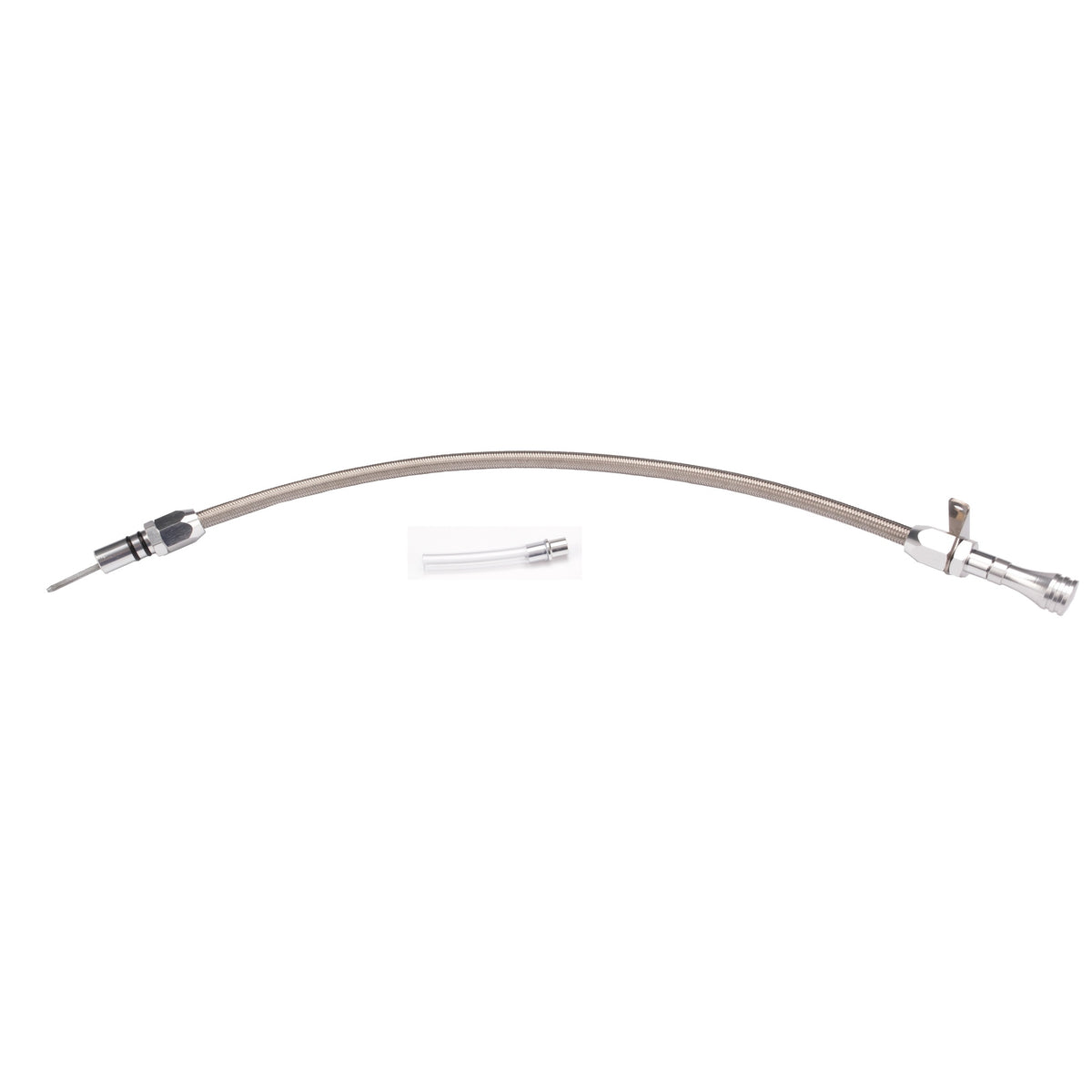 Chevy/GM PowerGlide Firewall Mount Flexible Braided Transmission Dipstick