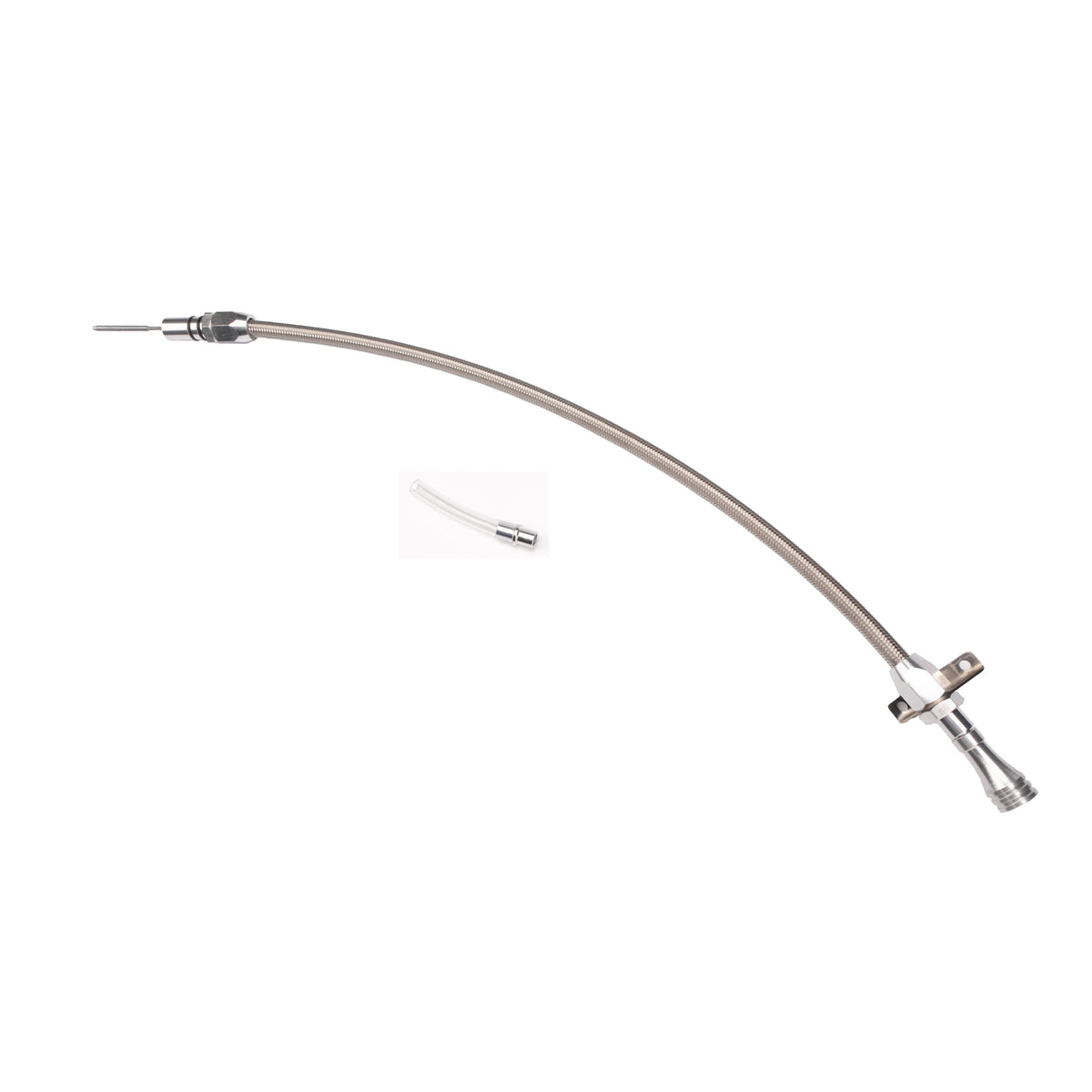 Ford C6 Firewall Mount Flexible Braided Transmission Dipstick