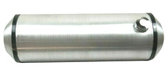 11 Gallon Round Spun Aluminum Fuel Tank， Centered Outlet， 10＂ x 33＂