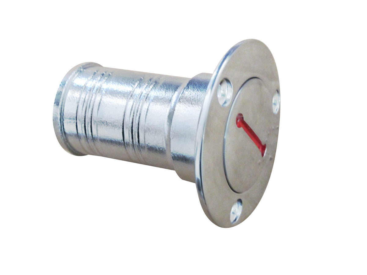 Billet Stainess Steel Fuel Neck w/ Key Cap， Polished