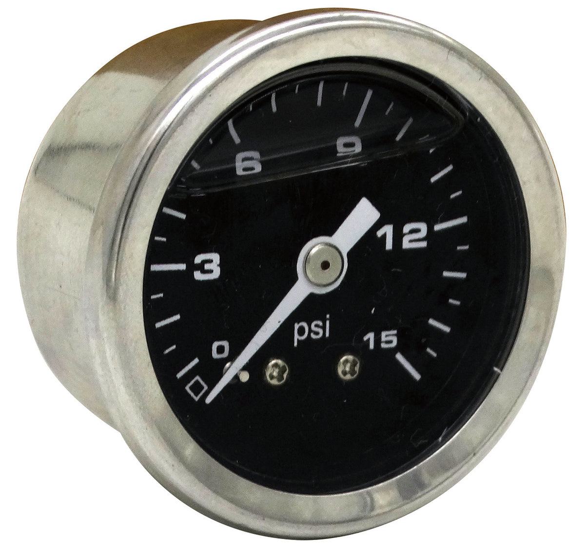 1-1/2" 0-15psi White/Balack Face Gauge Liquid/No Liquid Filled Fuel Pressure Gauge