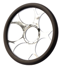 14＂ Billet Steering Wheel， “OBSIDIAN ”，w/o Leather Wrap