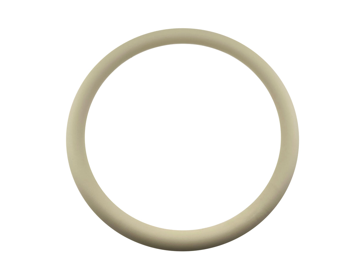 Cream Leather Steering Wheel Half  Wrap For Billet Wheel