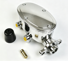 Universal Fits Cast Aluminum Oval Tandem Master Cylinder 1-1/8" Bore,9/16" & 1/2" Ports